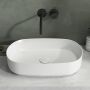 Isvea Infinity 10NF650552L umywalka 55x36 cm owalna nablatowa biała zdj.5