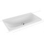 Kaldewei Silenio 904006313001 umywalka 90x46 cm prostokątna nablatowa biała zdj.1