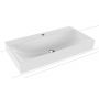 Kaldewei Silenio 904206303001 umywalka 90x46 cm prostokątna nablatowa biała zdj.1