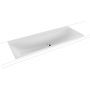 Kaldewei Silenio 907906313001 umywalka 120x46 cm prostokątna wpuszczana biała zdj.1