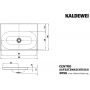 Kaldewei Centro 902906003001 umywalka 90x50 cm prostokątna wpuszczana biała zdj.2
