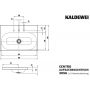 Kaldewei Centro 902906033001 umywalka 90x50 cm prostokątna wpuszczana biała zdj.2