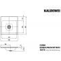 Kaldewei Cono 908206003001 umywalka 50x50 cm kwadratowa wpuszczana biała zdj.2