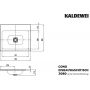 Kaldewei Cono 901606003001 umywalka 60x50 cm prostokątna wpuszczana biała zdj.2