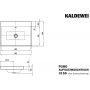 Kaldewei Puro 900506003001 umywalka 90x46 cm prostokątna nablatowa biała zdj.2