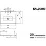 Kaldewei Puro 900506033001 umywalka 90x46 cm prostokątna nablatowa biała zdj.2