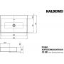 Kaldewei Puro 900806003001 umywalka 90x46 cm prostokątna nablatowa biała zdj.2