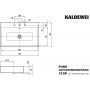 Kaldewei Puro 900806033001 umywalka 90x46 cm prostokątna nablatowa biała zdj.2