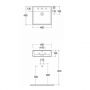 Kludi Resa 57W0143 umywalka 46x46 cm kwadratowa wpuszczana biała zdj.2