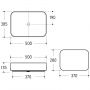 Kronenbach Cube KB144400BK umywalka 50x38.5 cm prostokątna nablatowa czarna zdj.2
