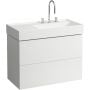 Laufen Kartell H8103390001121 umywalka 90x46 cm prostokątna ścienna-meblowa biała zdj.3