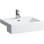 Laufen Living City H8134320001041 umywalka 55x46 cm prostokątna nablatowa biała zdj.1