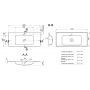 Miraggio Della 0000166 umywalka 100x45 cm prostokątna wpuszczana-z blatem biała zdj.2