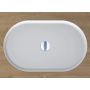 Miraggio Rome 0000233 umywalka 55x35 cm owalna podblatowa biała zdj.3