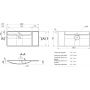 Miraggio Sacramento 0000234 umywalka 100.1x48.1 cm prostokątna wpuszczana biała zdj.2