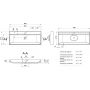 Miraggio Varna 0000252 umywalka 99.4x41.8 cm prostokątna nablatowa biała zdj.2