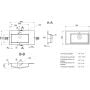 Miraggio Barcelona 0000480 umywalka 70x40 cm prostokątna wpuszczana-z blatem biała zdj.2