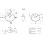 Miraggio Devon 0000648 umywalka 55x45 cm owalna wpuszczana biała zdj.2
