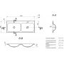 Miraggio Jessel 0000923 umywalka 110x45 cm prostokątna wpuszczana-podwójna biała zdj.2