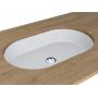 Miraggio Rome 0001113  umywalka 55x35 cm owalna podblatowa biała zdj.1