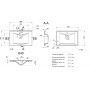 Miraggio Lory 0001877 umywalka 70x47.5 cm prostokątna wpuszczana biała zdj.2