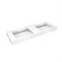 Oltens Stila 40005000 umywalka 140x45 cm prostokątna ścienna-podwójna biała zdj.1
