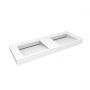 Oltens Stila 40005900 umywalka 140x45 cm prostokątna ścienna-podwójna biała zdj.1