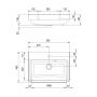 Ravak BeHappy II XJA01155000 umywalka prostokątna 55x40 cm zdj.2