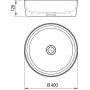 Ravak Uni XJX01140001 umywalka okrągła 40x40 cm zdj.2