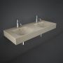 Rak Ceramics Des DESWB12101514A  umywalka 121x46 cm prostokątna ścienna-podwójna zdj.2