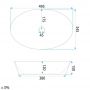 Rea Astoria REAU0641 umywalka 49.5x34.4 cm owalna nablatowa biała zdj.2