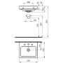 Roca Caserta A3270J3000 umywalka prostokątna 50x43 cm zdj.2