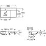 Roca Ona A327689004 umywalka 80x46 cm prostokątna meblowa biała zdj.2