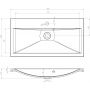 Ruvetti Idalia DOLID8042 umywalka 80x42 cm prostokątna wpuszczana biała zdj.2