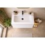 Ruvetti Ivana DOLIVA80 umywalka 80x45 cm prostokątna wpuszczana biała zdj.6