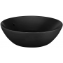 Sanindusa Sanlife 136379264 umywalka 38x38 cm okrągła nablatowa czarna zdj.1