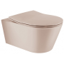 Sanindusa URB.Y 140938274 miska wc z deską wolnoopadającą wisząca bez kołnierza beż mat zdj.1
