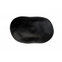 Sanindusa Magmma 147389264 umywalka 60x39.6 cm owalna nablatowa czarna zdj.3