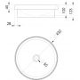 Sapho 3041 umywalka 43x43 cm okrągła wpuszczana biała zdj.2