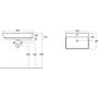 Sapho Savana 3065 umywalka 65x45 cm prostokątna biały zdj.2