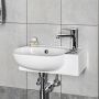 Sapho Small 3045 umywalka 45x27.5 cm ścienna-nablatowa biała zdj.4