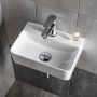 Sapho Small AR362 umywalka 36x25 cm prostokątna ścienna biała zdj.5