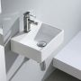 Sapho Small BH7002 umywalka 33.5x29 cm prostokątna ścienna-nablatowa biała zdj.5