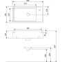 Sapho Small 7045 umywalka 50.5x26.5 cm prostokątna biały zdj.2