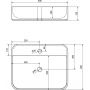 Sapho Garda AR452 umywalka 50x40 cm prostokątna biały zdj.2