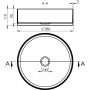 Sapho Aurum AU301 umywalka 38x38 cm okrągła nablatowa zdj.2