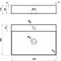 Sapho Aurum AU402 umywalka 55x42 cm prostokątna nablatowa stal zdj.2