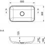 Sapho Menar ME600 umywalka 60x38 cm prostokątna nablatowa biała zdj.2