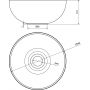 Sapho Small MR260 umywalka 26x26 cm okrągła nablatowa biała zdj.2