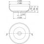 Steinberg 489 489601034 umywalka 40x40 cm okrągła nablatowa zdj.2